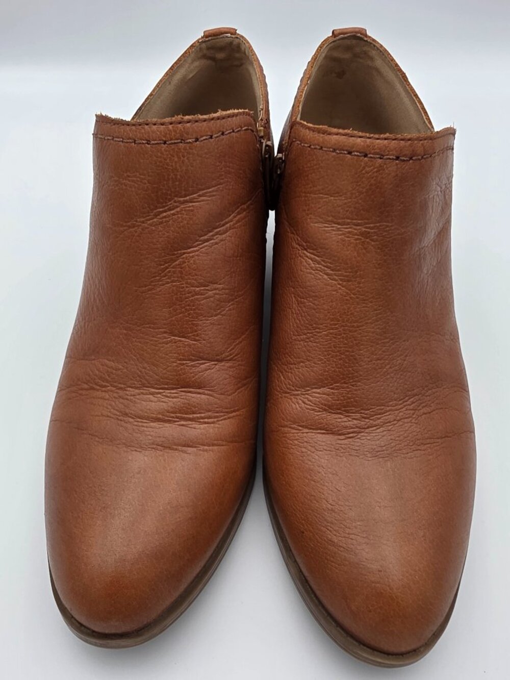 Naturalizer Zarie Tan Leather Ankle Boots Booties Size 10